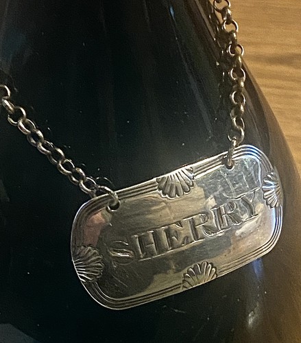 Antique Georgian Silver Sherry Decanter Label - London 1812 - Elizabeth Morley - 第 1/5 張圖片