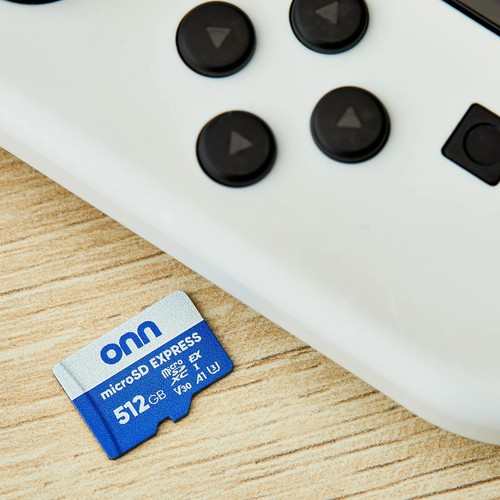 Onn 512GB microSD microSDXC Express Card - Compatible w/ Nintendo Switch 2 - New - Photo 4 sur 8