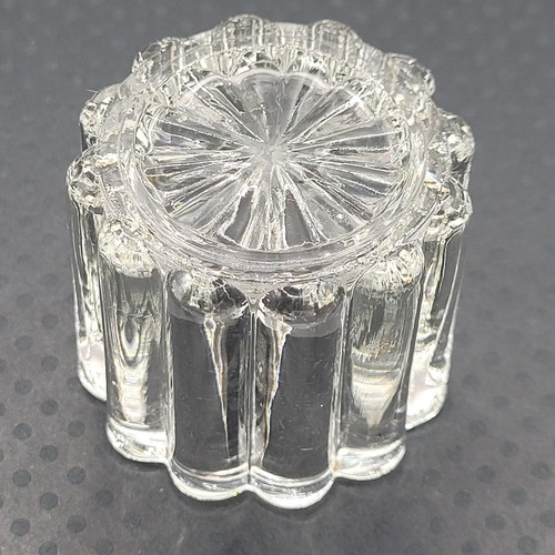 Heisey Glass Mini Crystolite Ribbed Salt Cellar Condiment Mustard Jar NO SPOON - Picture 6 of 23