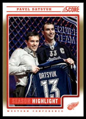 Pavel Datsyuk #10 2012-13 Score Gold Rush Detroit Red Wings