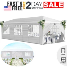 Carpas 10x30 Para Fiestas De Patio Con 8 Paredes Laterales Impermeable En Oferta
