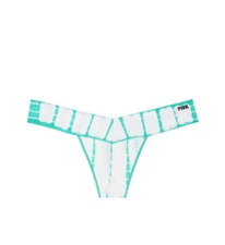 Victoria's Secret PINK Seamless Thong Panty Green Tie Dye