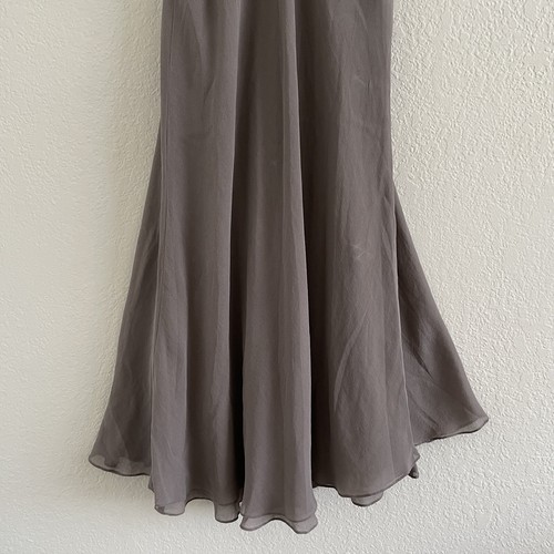 Eileen Fisher Silk Sleeveless Dress Womens Size PP 0-2 Tan Lined Spaghetti Strap - Picture 9 of 11