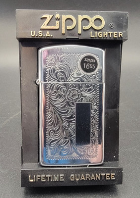 Zippo 1652 Slim Venetian High Polish Chrome Lustre