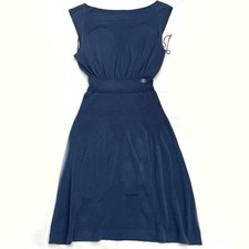 CHANEL model Sleeveless knit dress blue F/S from Japan