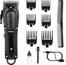 KEMEI Cordless Hair Clipper Professional Hair Clippers Hair Trimmer Barber Men