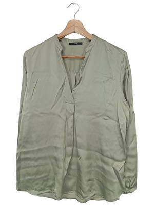 ZERO Schlupf-Bluse Damen Bluse Gr. DE 40 hellgrau Casual-Look