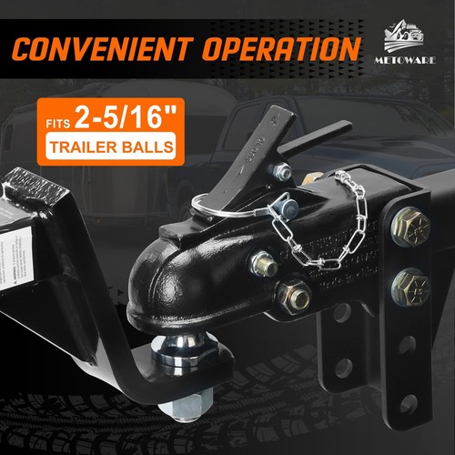 2-5/16" Heavy Duty Channel-Mount Adjustable Trailer Coupler, Capacity 15,000LBS - Picture 5 of 7
