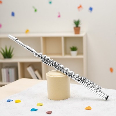 C Flute Beginner Kit - Split E 16 Keys Closed Hole Nickel Plated Case Full Set