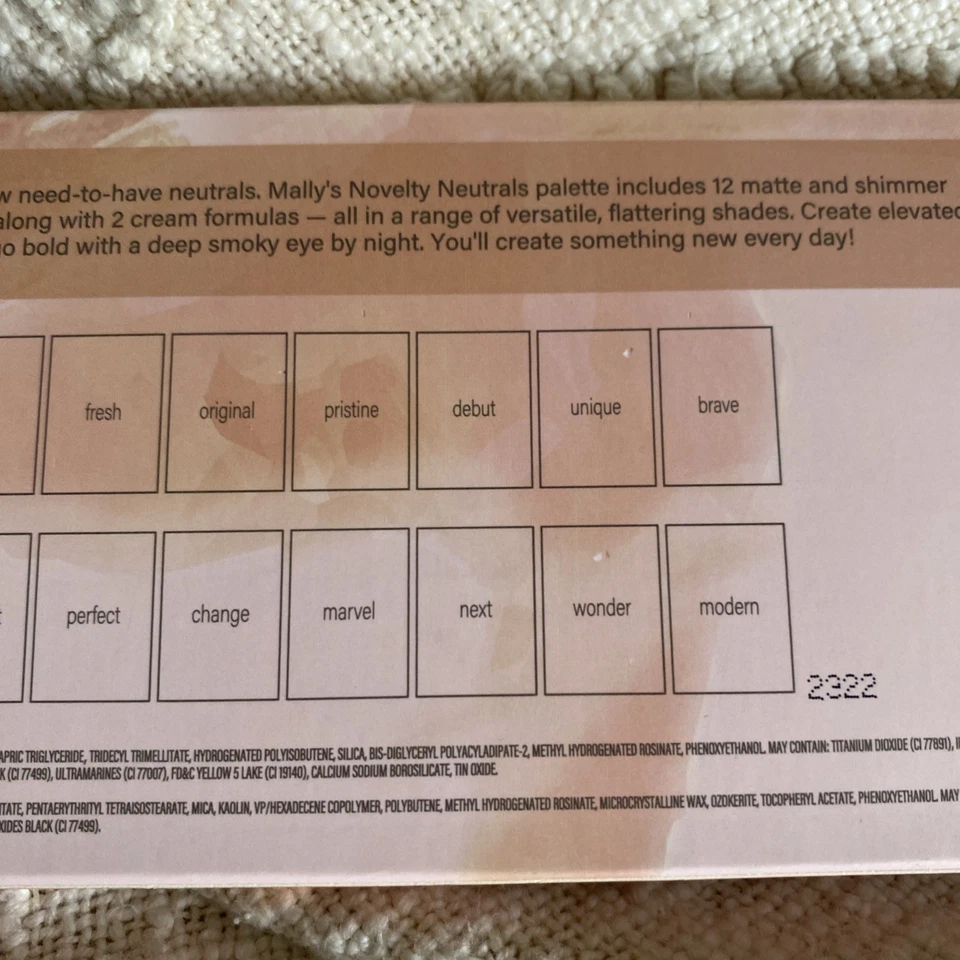 Mally NOVELTY NEUTRALS Cream + Powder EYESHADOW Palette Full Size | NEW w/ Box - Image 4 of 4