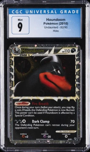 2010 POKEMON UNDAUNTED HOLO #82/90 HOUNDOOM CGC 9