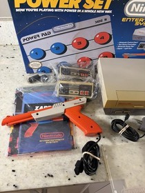 VTG Nintendo NES Power Set System Complete CIB Box Inserts Controller Pad WORKS