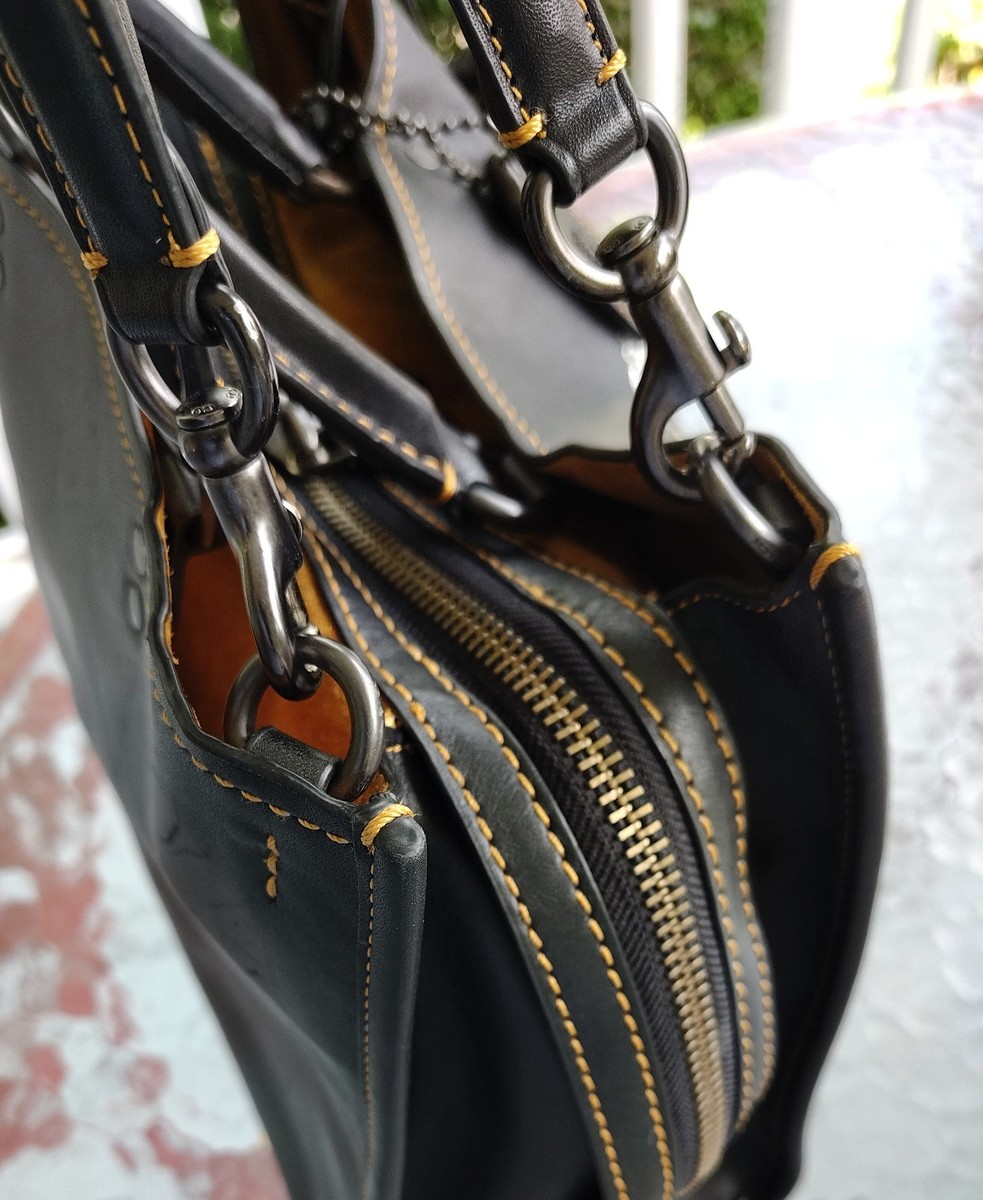 Coach 20315 Rogue 1941 Coupe Car Sequin Black Leather Satchel | eBay