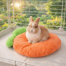 Cartoon Carrot Shaped Rabbit Mat Breathable Rabbit Nest  Pet Small Animal