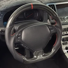 Real Carbon Fiber Sport Steering Wheel for INFINITI G37 G37X G35 G25 2008-2013