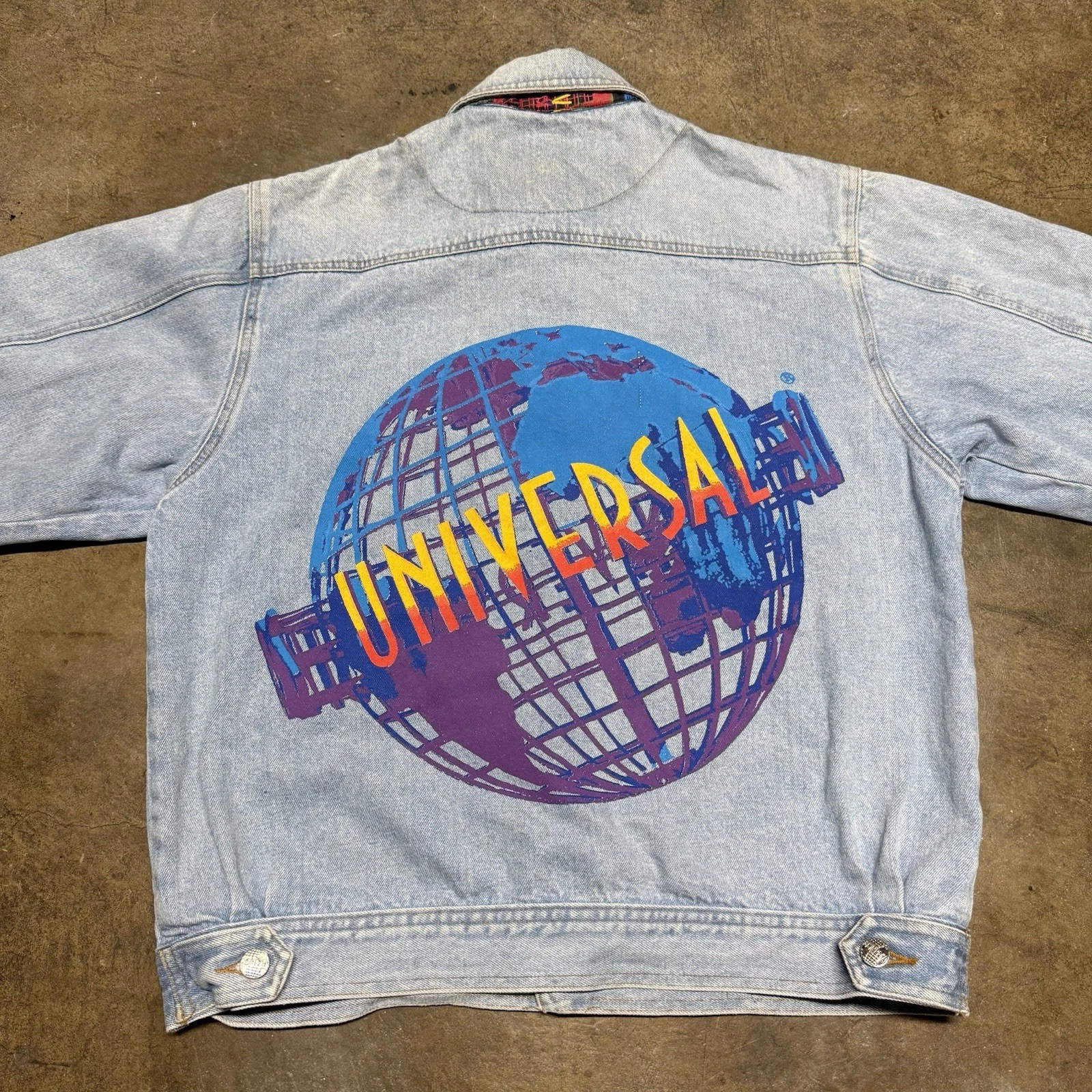 Vintage 1993 Universal Studios Florida Made In USA Denim Jacket L