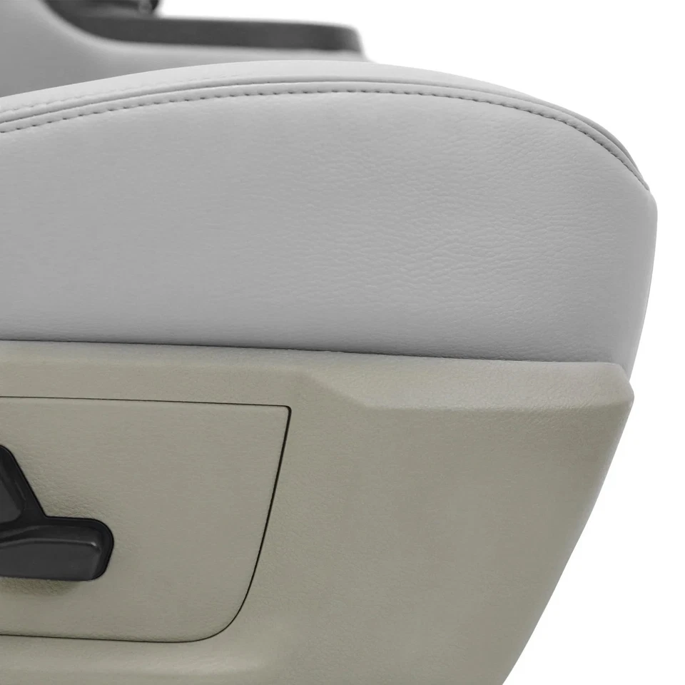 For Cadillac Escalade ESV 15-20 Genuine Leather 1st Row Gray Custom Seat Covers Foto 3 de 4