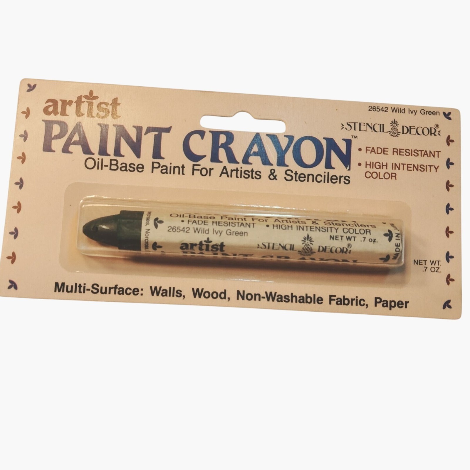 Artist Paint Crayon wild Ivy Green Oil Base Artist Stenciler 26542