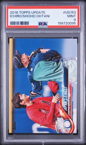Topps 2018 Update Shohei Ohtani Ichiro Suzuki Japan's Finest US153 PSA 9