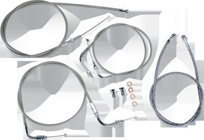 Baron Custom Accessories BA-8014KT-16 Stainless Handlebar Cable and Line Kit