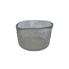 Vintage Kosta Boda ULLA 8.25  Bowl   Ulla Forsell Swedish Floral Pressed Glass