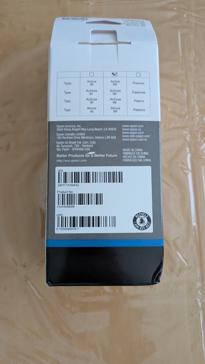 Epson ELPGS03 Active 3D Glasses for sale online | eBay Epson ELPGS03 Active 3D Glasses for sale online | eBay
