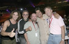 David Bisbal Emilio Estefan Ken Ehrlich George Lopez and Manolo Diaz Old Photo