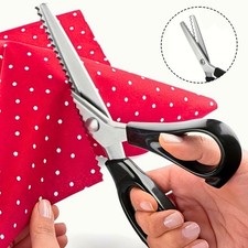Heavy-Duty Stainless Steel Ambidextrous Shears Fabric Scissors with Serrated
