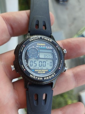 Vintage Casio Trw-31 Yacht Timer Alarm Chrono LCD Watch Qw
