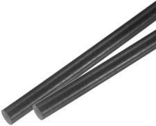 ABS Plastic Rod Round Solid Bar 12mm x 300mm Black for DIY Model Material, Archi