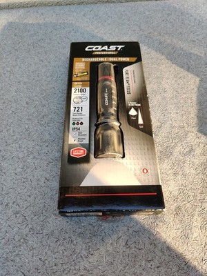 Coast XP11R 2100 Lumen Rechargeable LED Flashlight w/ Slide Focus & Beam Lock