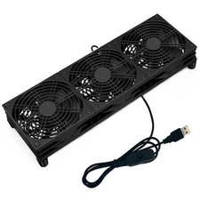 VTRETU Router Cooling Fan for Computer Cooler Audio Video Network Cabinet Ser...