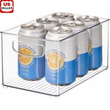Stackable Clear Plastic Storage Bin Organizer Kitchen Pantry Bathroom Office New