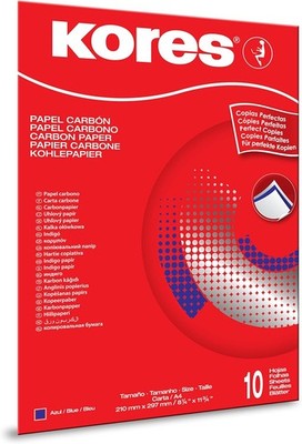 Kores Durchschreibepapier DIN A4 blau 10 Blatt