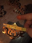 Lot Of 6 Vintage Rusty Brass Cabinet Drawer Pull Handles Ornate Antique Pulls — photo 7