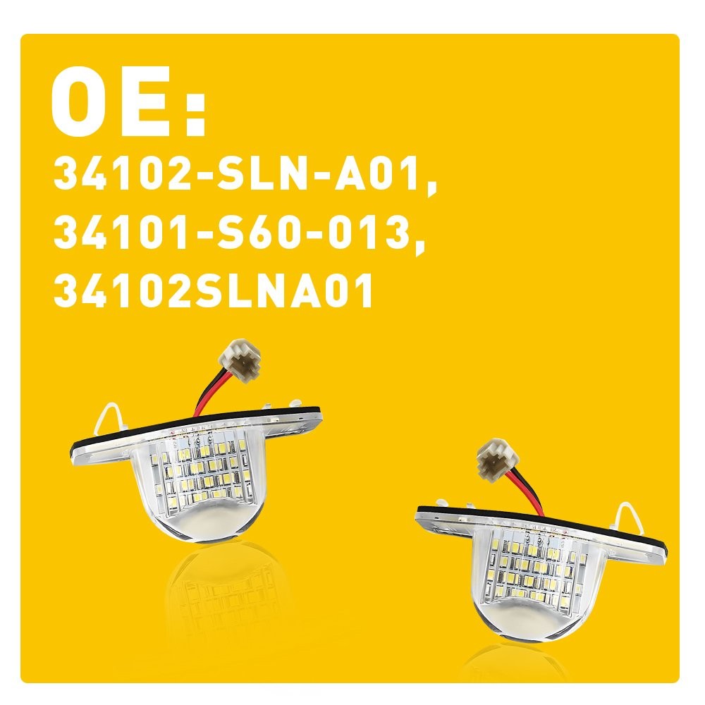 2x Canbus LED License Plate Light Lamp For Honda CR-V HR-V Accord Odyssey Civic thumbnail 9