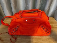 BALENCIAGA Classic City Orange Leather 2way Handbag Shoulder Bag Y2K 240579 Auth