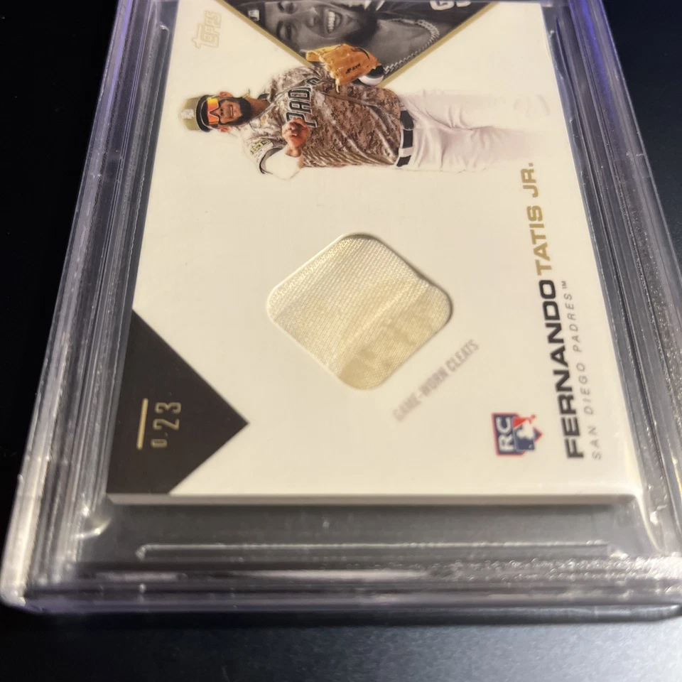 Topps X Fernando Tatis Jr. 2019 ¡Taco usado en el juego RC! GEMA BGS 9,5 GRADUADA ¡COMO NUEVA! Foto 2 de 4