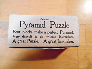 Vintage Adams' Pyramid Puzzle with Original Box