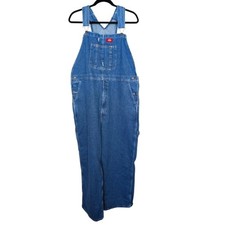 Dickies blue denim overalls sz 38 x 30 NWT