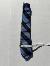 Brooks Brothers Fleece SILK Tie W/ Stripes 100 Silk BLUE RED YELLOW