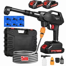 Portable Cordless Pressure Washer Jet Wash 2 Batteries High-Pressure Cleaner