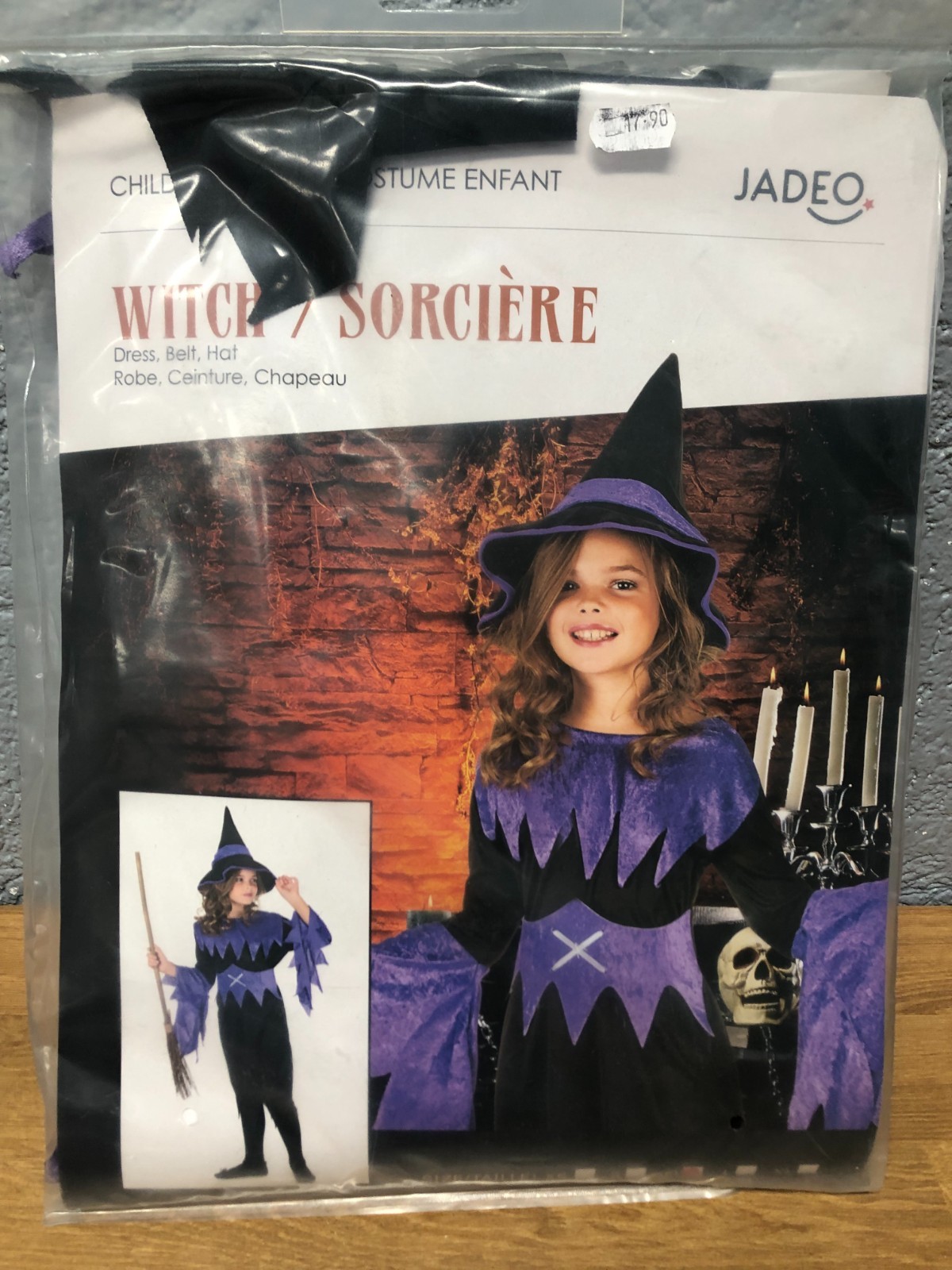 Disfraz De Halloween Para Niña Bruja Jadeo - M