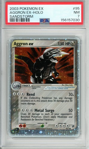 Pokemon Graded: Aggron ex 95/100 Sandstorm (2003) Holo PSA 7