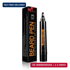 Beard Pencil Filler for Men Black , Four-fork Tip Beard Styling Pen, Waterproof