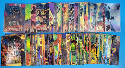 1996 Fleer DC Firepower Outburst Complete Set 80 w/ Maximum Holoburst Inserts