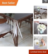 Elegant 54x120 Inch Clear Vinyl Table Cover - Waterproof Multi-Functional