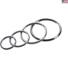 Assorted Split Key Rings Set – Modern Silver Key Management Solution in 4 Sizes