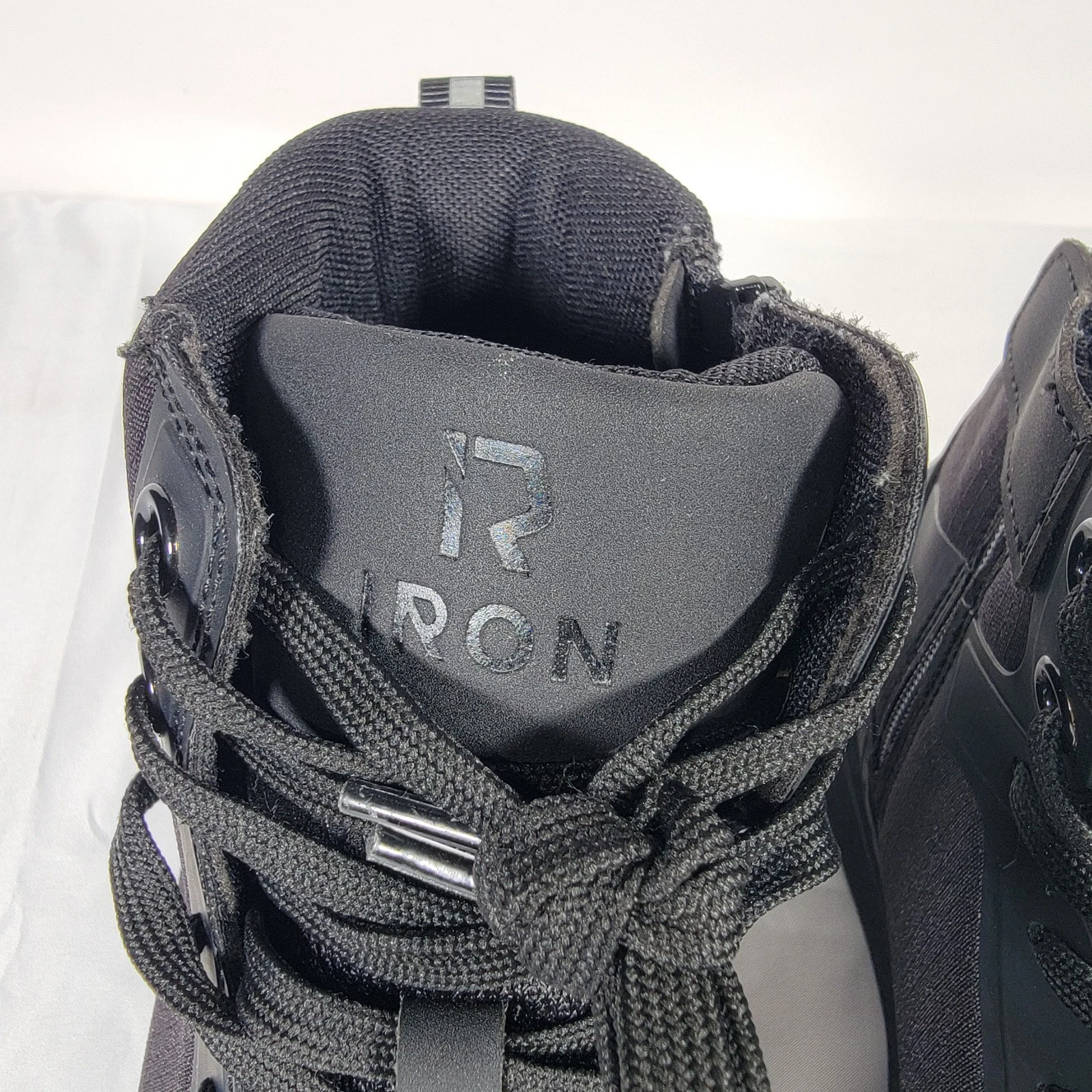 RIDEIRON MS6001 Motorcycle Riding Shoe Men 9.5 Black CORDURA Protective High Top image 4