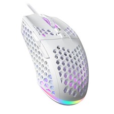 SM900 Gaming Mouse Wired RGB Adjustable 12800 DPI White For Laptop PC